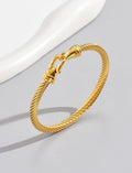 Wind Rope Shape Stainless Steel Bracelet