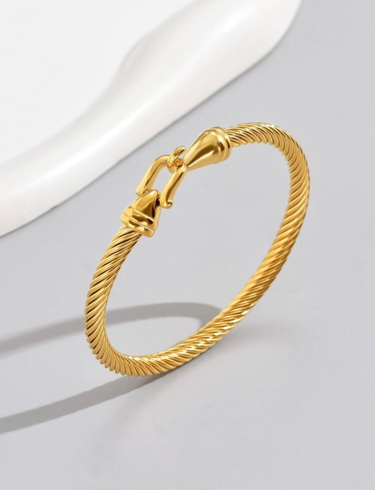 Wind Rope Shape Stainless Steel Bracelet