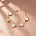 White Clover Chain Bracelet
