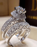 Vanel 2pcs/set Cubic Zirconia Ring