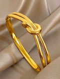 1Pc Knotted Gold-Plated Bracelet