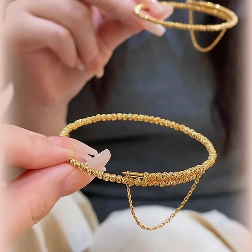 Crumb Single Circle Memory Wire Bracelet | 18k Gold Plated