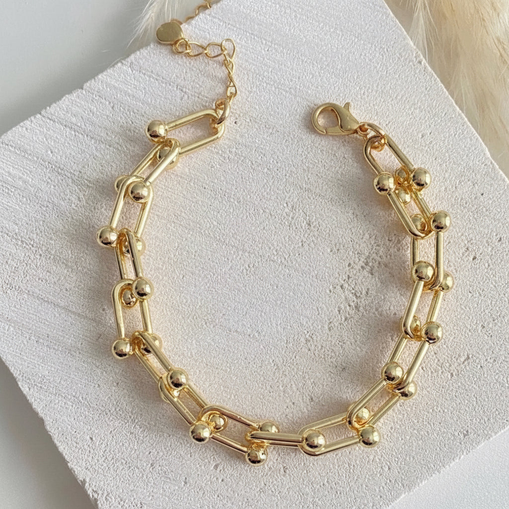 Golden Link Bracelet| Tiffany style Bracelet