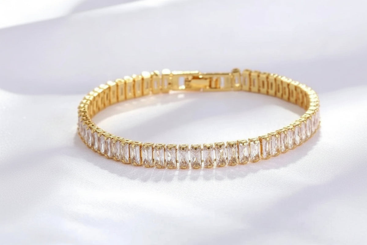 Tennis Bracelet - 18K Gold Plated