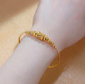 Round Sphere African Arabic Gold Women’s Bracelet Jewellery Set With Cubic Zicronia Bracelet