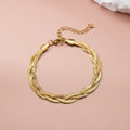 Stainless Steel 3-Layer Braided Casual Bracelet
