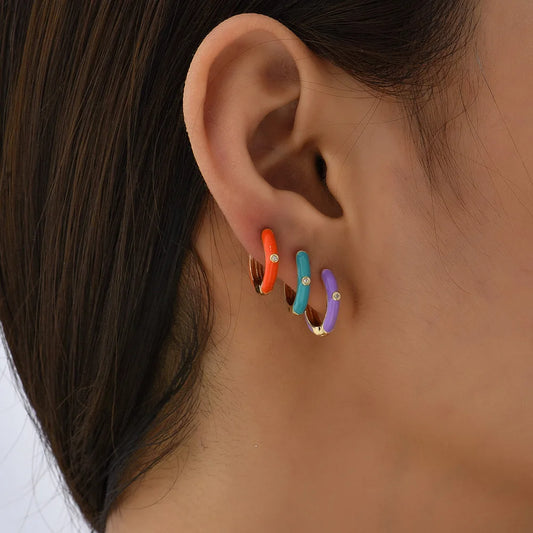 Boho Multicolor Round Earrings